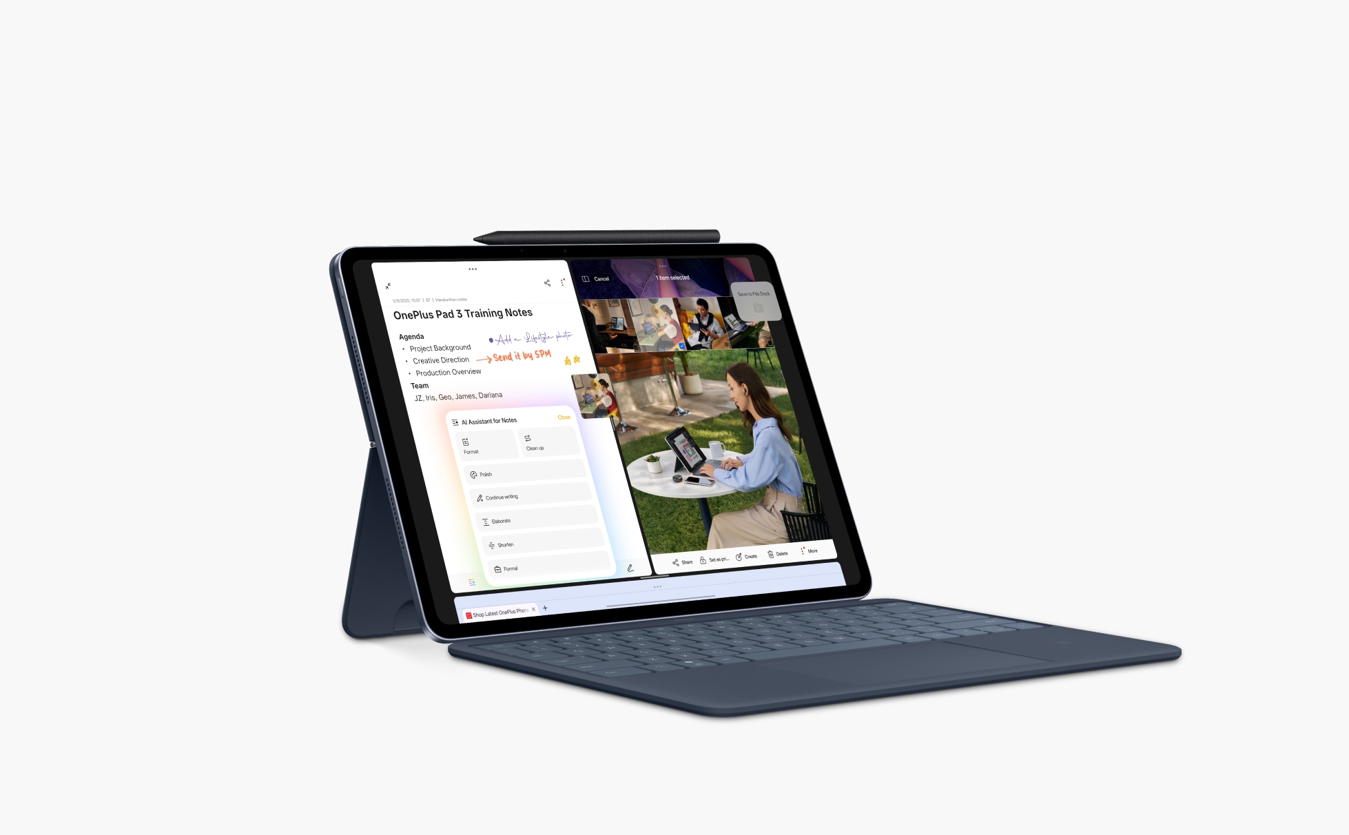 OnePlus Pad 3 256GB, 12GB RAM 13.2-inch Wi-Fi Tablet (Global Version) 7